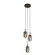 Javier Three Light Chandelier in Smoke/English Bronze (314|DPC43)