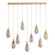 Giselle Nine Light Chandelier in Smoke Luster/Antique Brass (314|DLC56)