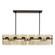 Vetrina Six Light Linear Chandelier in Molten Umber/English Bronze (314|DLC49)