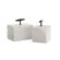 Pedra Bookends, Set of 2 in White/Blackened Iron (314|ATI12)