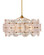 Whirlwind Six Light Chandelier in Pale Pink / Brass (142|9000-1459)