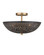 Jali Three Light Semi-Flush Mount in Black / Brass Antique (142|9000-1455)