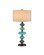 Nereid One Light Table Lamp in Blue / Metallic Black (142|6000-1093)