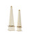 Daphne Obelisk Set of 2 in Ivory / Gold (142|1200-1128)