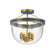 Herrick Four Light Semi Flush Mount in Luxe Gold + Navy (60|HRK-2500-LG-NY)