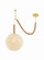 Makena One Light Pendant in Aged Brass (428|H1179701-AGB)
