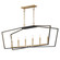 Melrose Six Light Linear Pendant in Black / Natural Aged Brass (16|28616BKNAB)