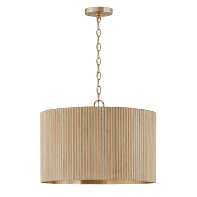 琉歌 NEW BORN 2023 Donovan 3 Light 19.75 inch White Wash and Matte Brass