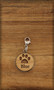 20 mm Dog / Cat Charm on wood with Pawprint