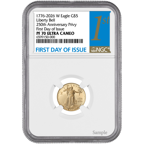 2026 1/10 oz American Gold Eagle PF70 NGC First Day of Issue | 40th Anniversary Gold Eagle | $5 U.S. Mint Coin