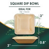 3" Square Dip Bowls