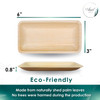 The size of Disposable 6"x3" Rectangle Plates. They are leak proof, sturdy, cut resistant, microwavable The size of Disposable 6"x3" Rectangle Plates. They are leak proof, sturdy, cut resistant, microwavable