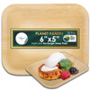 Disposable 6"x5"" Rectangle Deep Plates, a compostable bamboo like dinnerware. a plastic alternative for wedding birthday party