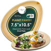 Disposable 7.5"x10.5" Oval Plates, a compostable bamboo like dinnerware. a plastic alternative for wedding easter party