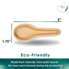 The size of compostable Disposable Palm leaf soup spoon. They are leak proof, sturdy, cut resistant, microwavable