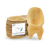 Disposable Palm Leaf Mini Spork, a compostable bamboo like cutlery. an alternative to plastic for wedding birthday party