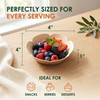 Poplar Wood Bowl 4 Inch Round Size Guide 4x4x1 Inch - Ideal for Snacks Berries and Desserts