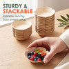 Disposable Poplar Wood Bowl 4 Inch Round Sturdy Stackable - Reliable Serving Easy Event Setup