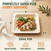 Poplar Wood Plate 8 Inch Square Size Guide 8x8 Inch - Ideal for Main Dishes Hot Meals and Entrees
