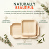 Planet Pantry Poplar Wood Oval Plate 8x5.5 Inch Naturally Beautiful - Crafted from Premium Natural Poplar Wood
