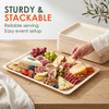 Disposable Poplar Wood Serving Tray 15.7x11 Inch Sturdy Stackable - Reliable Serving Easy Catering Setup