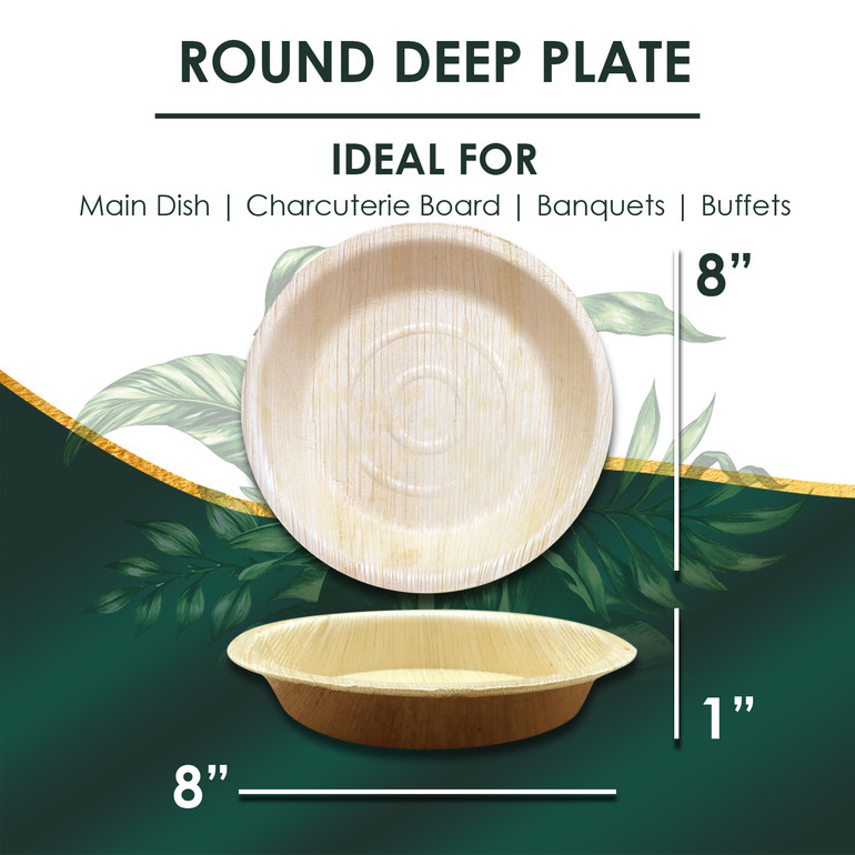 Planet Pantry Palm Leaf Plates are 100% composable, Microwave Safe and Sturdy. Suitable for a small cheese serve