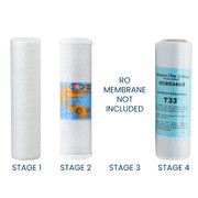 kit de reemplazo de filtro de 1 año para sistema de ósmosis inversa Vertex PureWaterMachine 3C-4.0 La membrana RO se vende por separado YS-VER3C-40