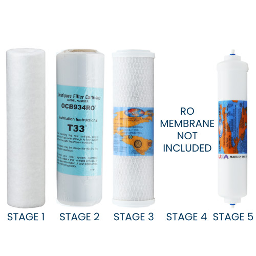 iSpring RCC7 5-Stage Compatible Replacement Filter Bundle for 75 GPD Reverse Osmosis System Membrane Sold Separately YS-ISPG-RCC7
