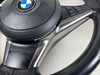 BMW 5/6 E60 E63 E64 BLACK LEATHER THREE SPOKE STEERING WHEEL