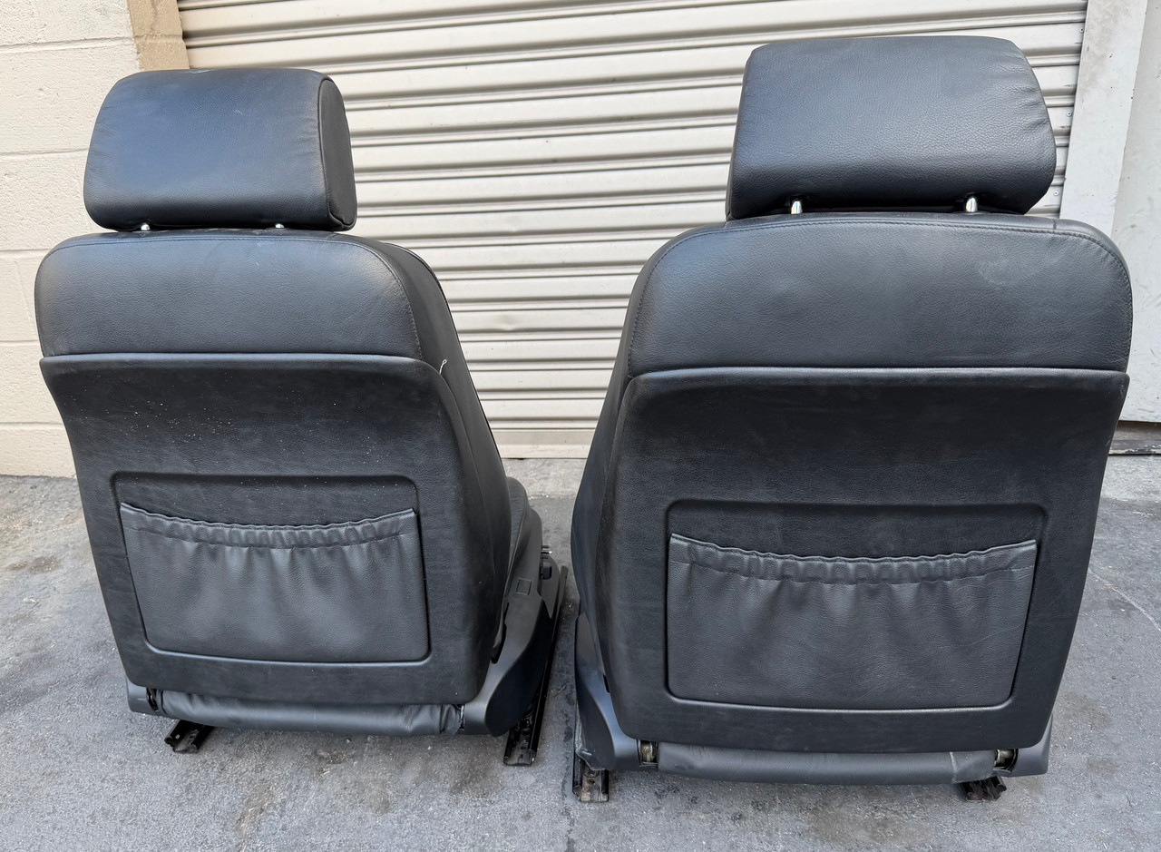 BMW e38 e39 FRONT BLACK LEATHER SPORT SEATS 540i 530i 528i 525i