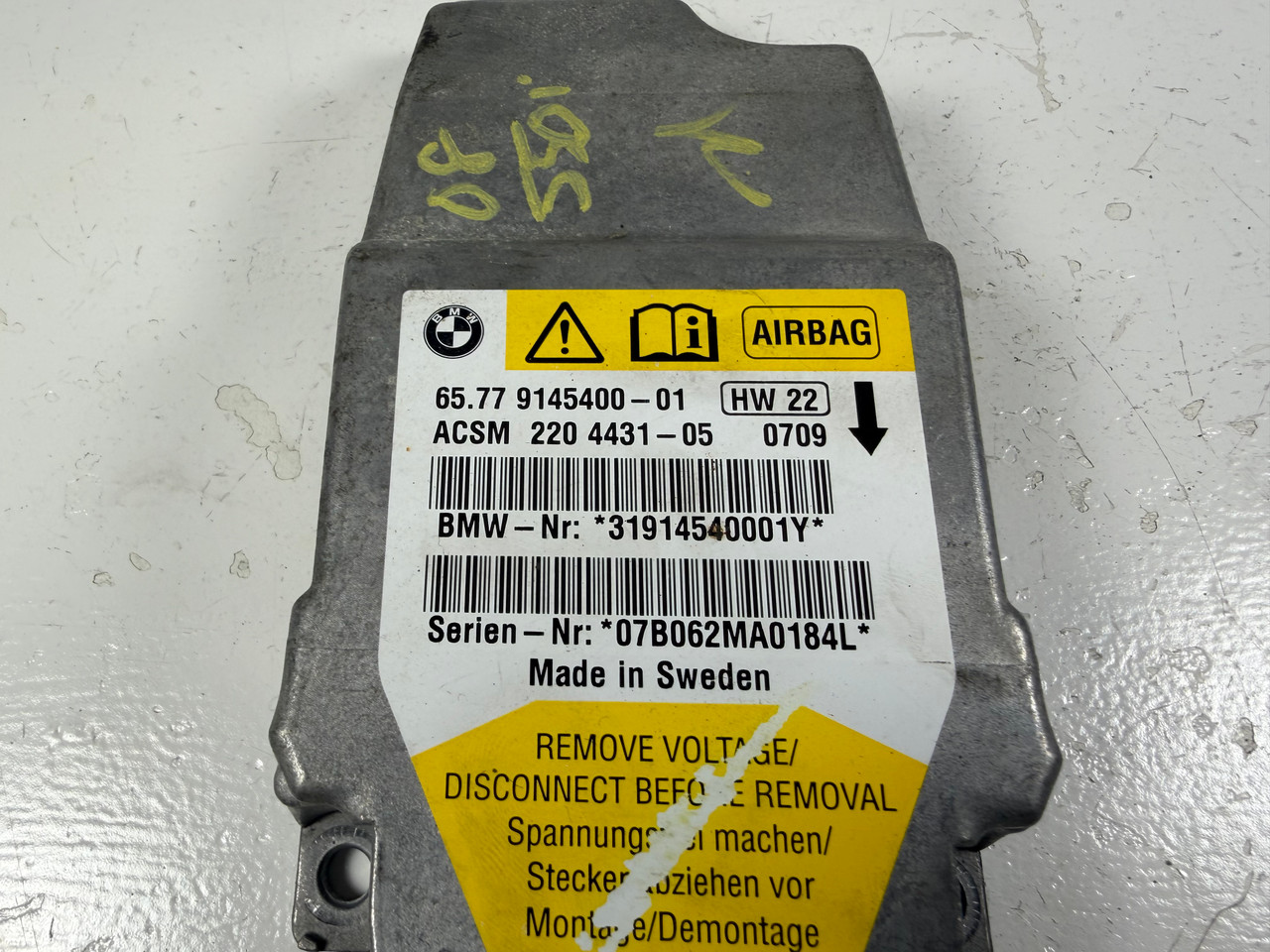 SAFETY CONTROL SRS MODULE BMW e60 550i 535i 528i 9145400