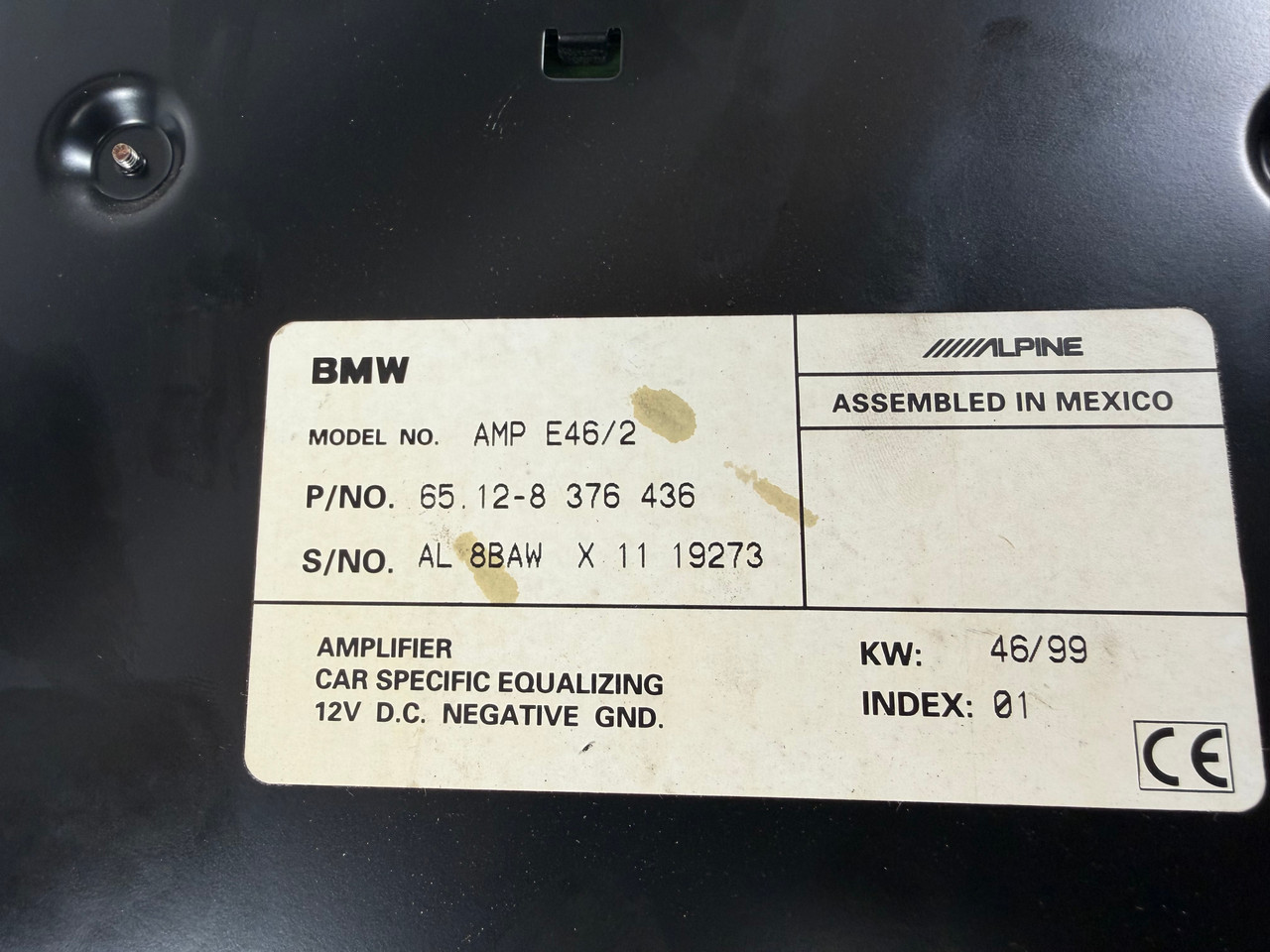 BMW E46 M3 330ci 325ci Coupe Audio Stereo Amplifier 8376436