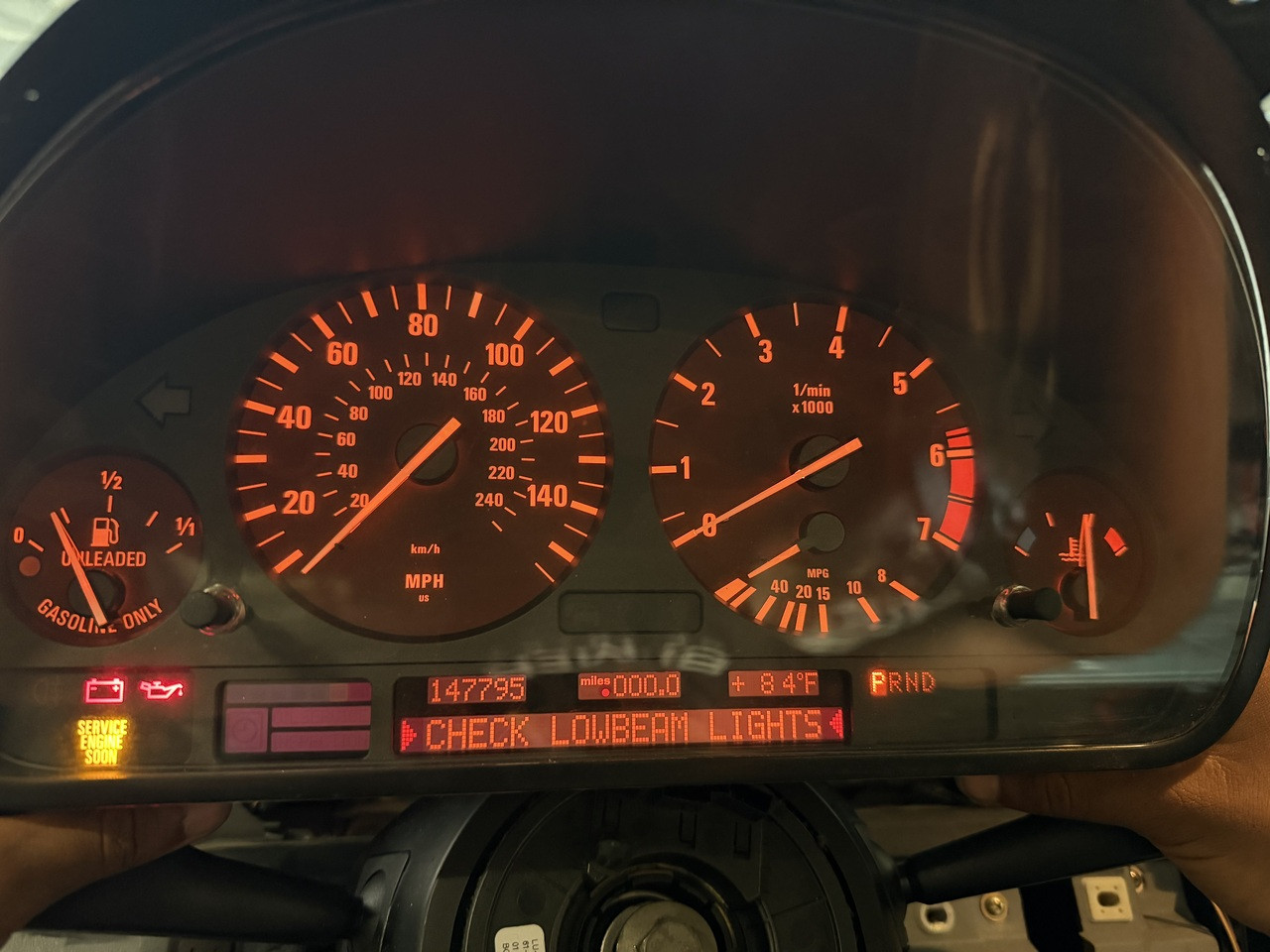 DASH GUAGE CLUSTER SPEEDOMETER BMW E39 540i 530i 6942198