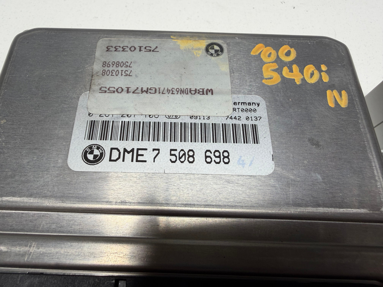 2000-03 BMW 540i M62tu ENGINE COMPUTER DME KIT 7508698