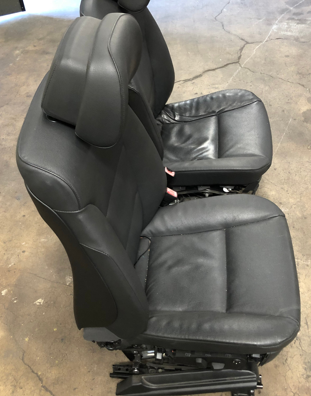 08 09 BMW E60 550i 535i 528i FRONT ELECTRIC SPORT SEATS BLACK LEATHER