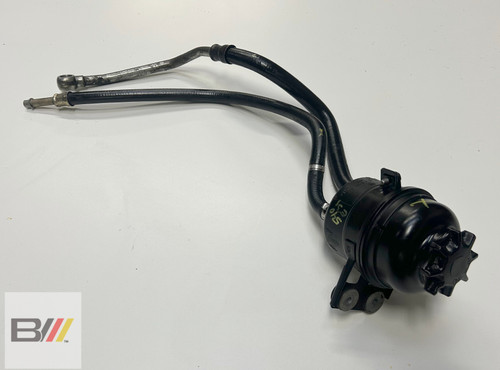 BMW E39 540i POWER STEERING RESERVOIR TANK W/ HOSES PIPES