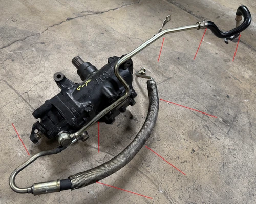 BMW E39 540i HYDRO BOX STEERING PUMP OIL RETURN LINES 1094205