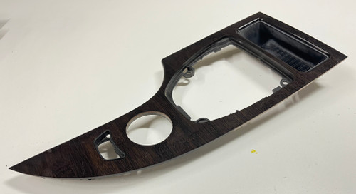 2004-09 BMW E60 5-SERIES CENTER CONSOLE WOOD TRIM SHIFT PLATE 6974697