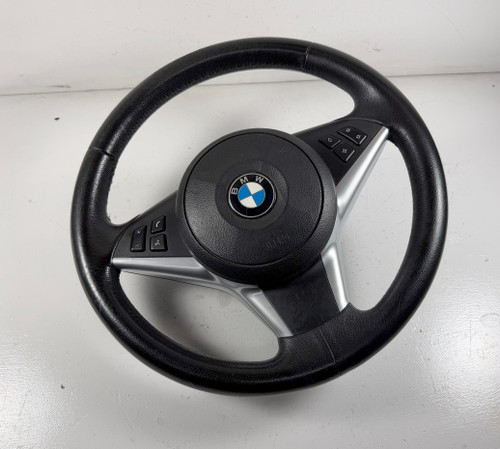 BMW 5/6 E60 E63 E64 LEATHER THREE SPOKE STEERING WHEEL