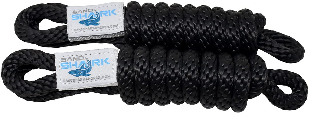 Fender Lines 2 Pack Black Premium Double Braided Nylon 5'x 3/8" Boat Fender Lines with Eyelet on one end so You Don't Have to Worry About Tying Knots. Strong, Soft, Durable, UV Resistance.