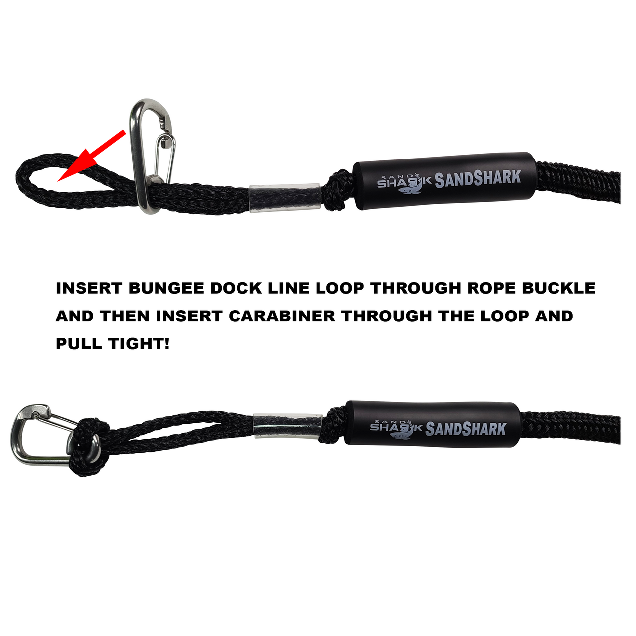 Generic Bungee Dock Line Marine Boat Rope Carabiner Clip Hook