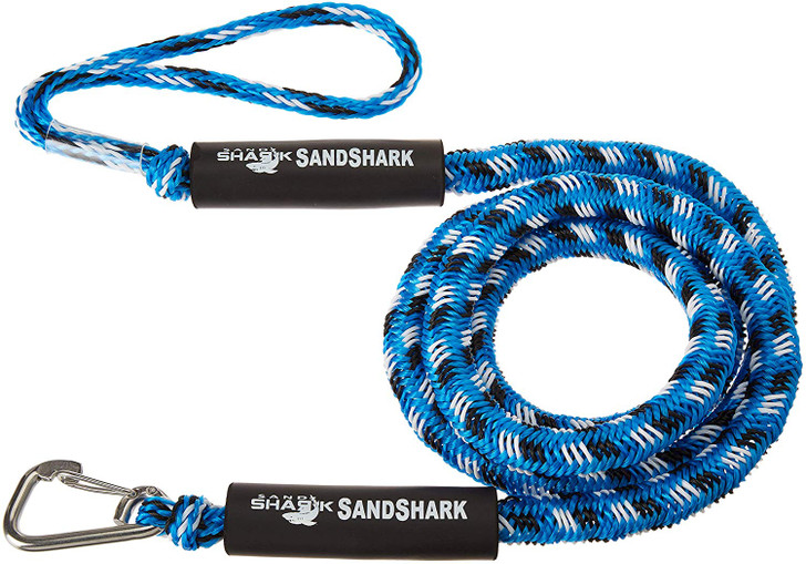 SandShark Premium 7'-14' Bungee Dock and Anchor Line-BLUE, BLACK, NEON  GREEN, or new RED-WHITE-BLUE