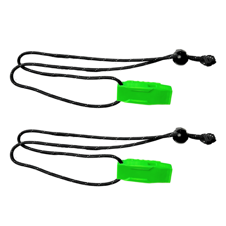 2PK SandShark 120dB Whistle, Lightweight & Durable Water-Resistant Boat Safety Whistle: Adjustable Lanyard - MADE IN USA