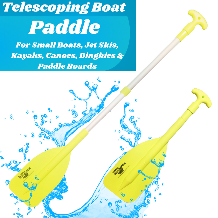 Telescoping Emergency Boat paddle - Lightweight Boat Paddles W/ High Impact Molded Nylon, 22'' to 42'', Twist Lock, Aluminum S