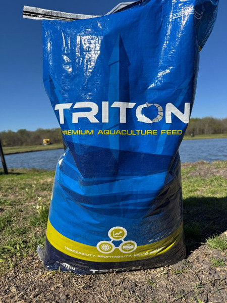 50 Lb Bag - Cargill Triton Premium Aquaculture Feed: 45-12, 1/8" Pellet