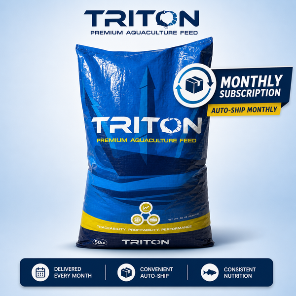 MONTHLY SUBSCRIPTION: 50 Lb Bag - Cargill Triton Premium Aquaculture Feed: 45-12
