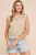 Open weave foil knit crochet tank