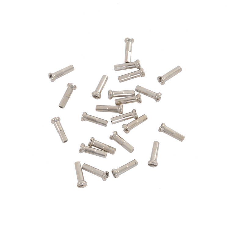 14g Brass Spoke Nipples Silver