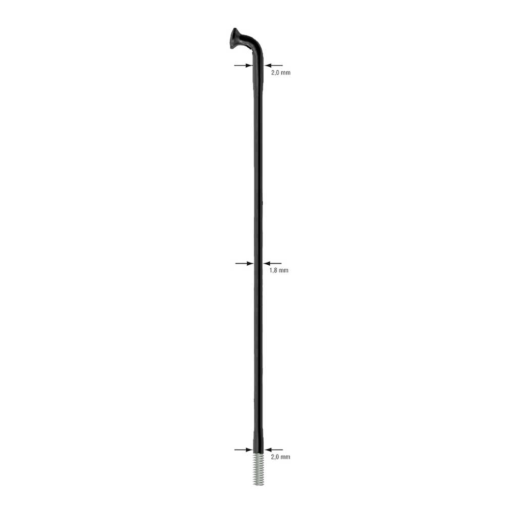 Alpina Extralite Double Butted 14g (32" size) J-bend - Black - 340mm