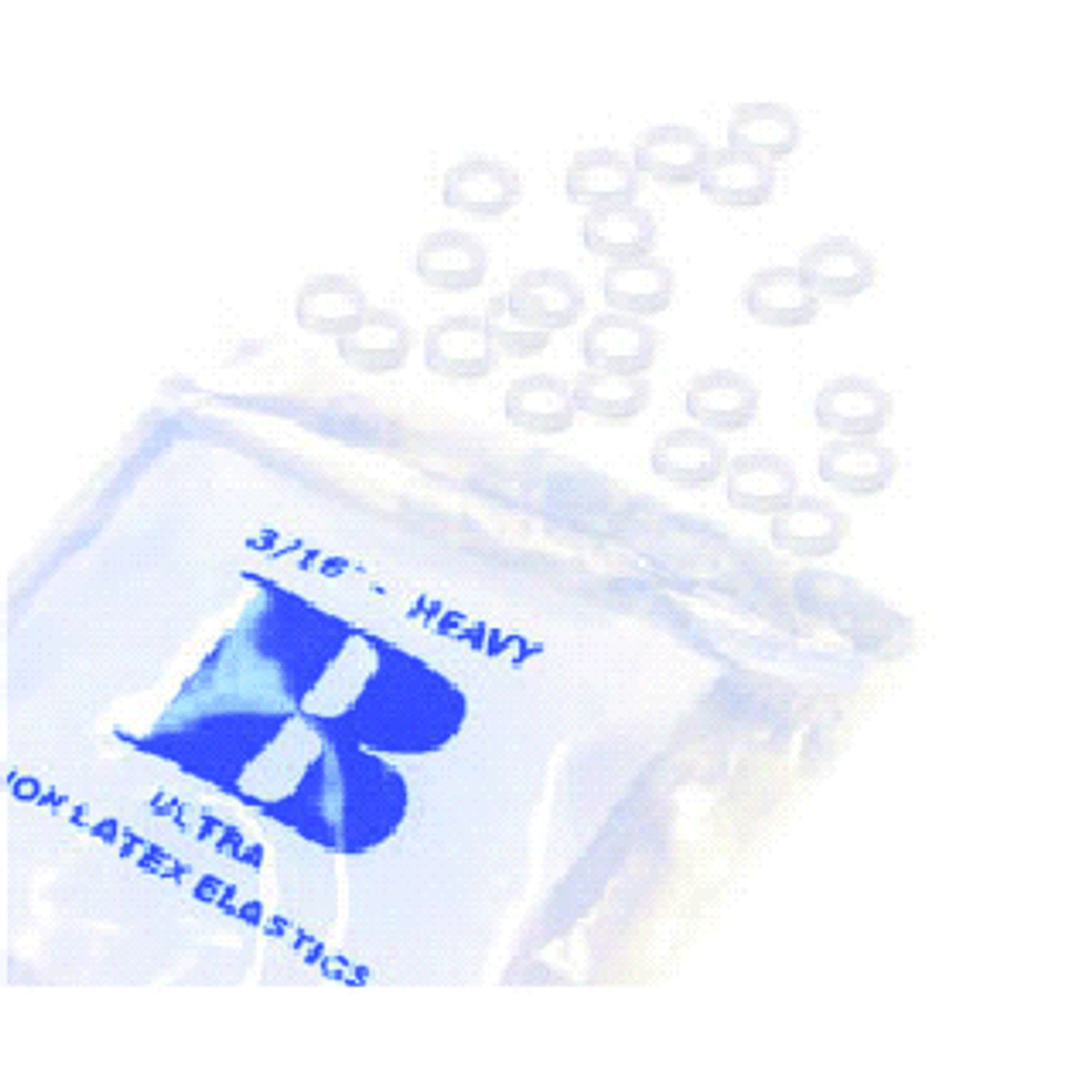 50 Packs Dental Clear 1/4 5.0 Oz Orthodontic Latex Elastic Braces Rubber  Bands